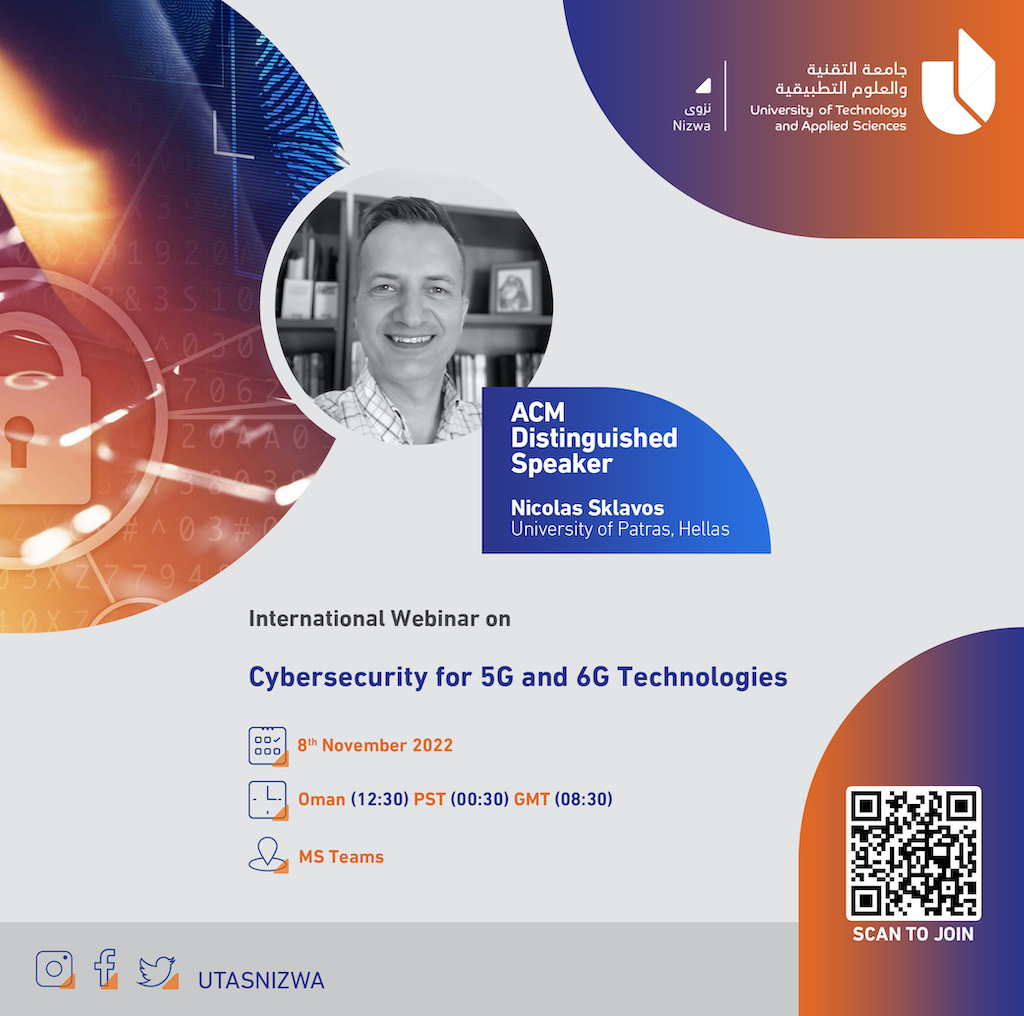 International Webinar on:  “Cybersecurity for 5G and 6G Technologies”